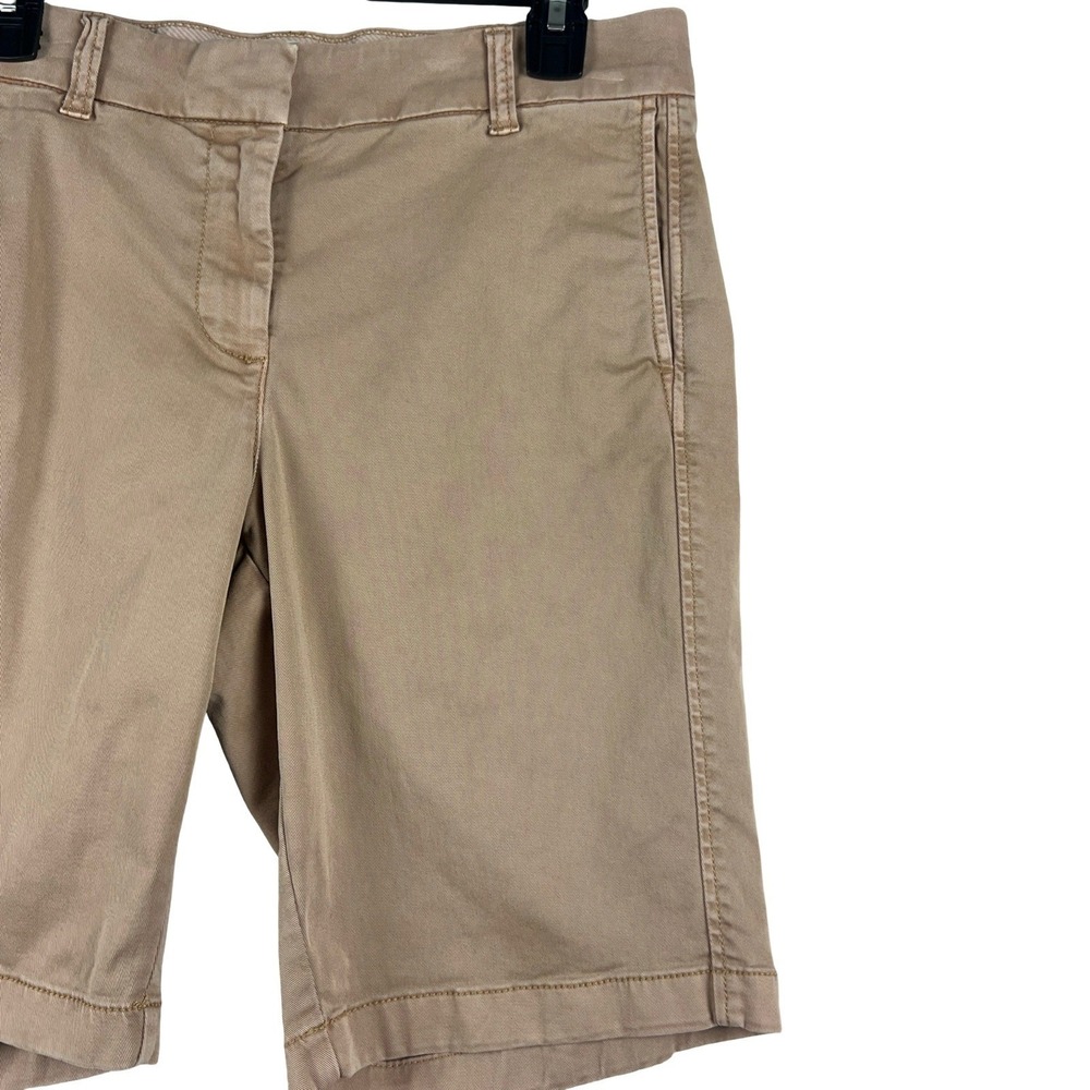 J. Crew Chino Bermuda Shorts Womens 6 Tan Khaki Cotton Twill City Short - Picture 3 of 7